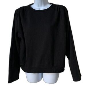Forever 21 black pullover sweater with shoulder pads size L
